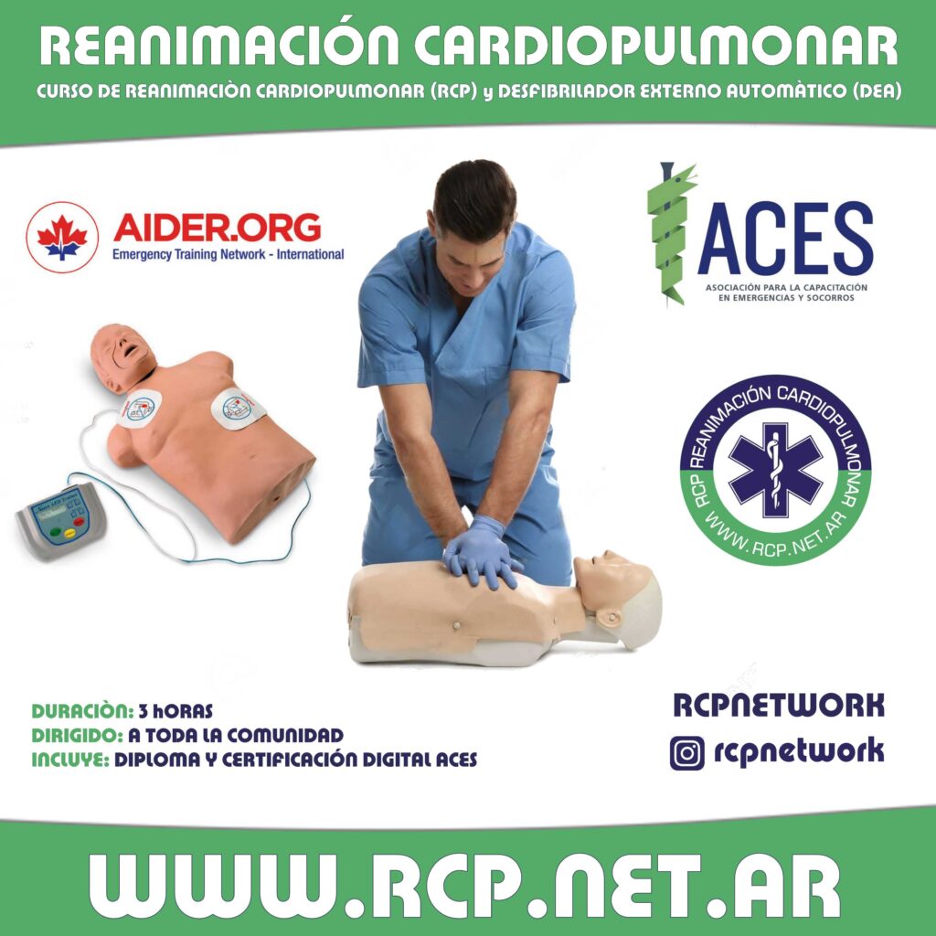 Banner curso de RCP y DEA en Argentina